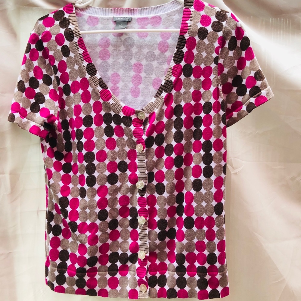 Short sleeve cardigan Ann Taylor medium